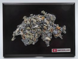 Einzigartig Steinbild Schweiz aus Naturstein Tischaufsteller