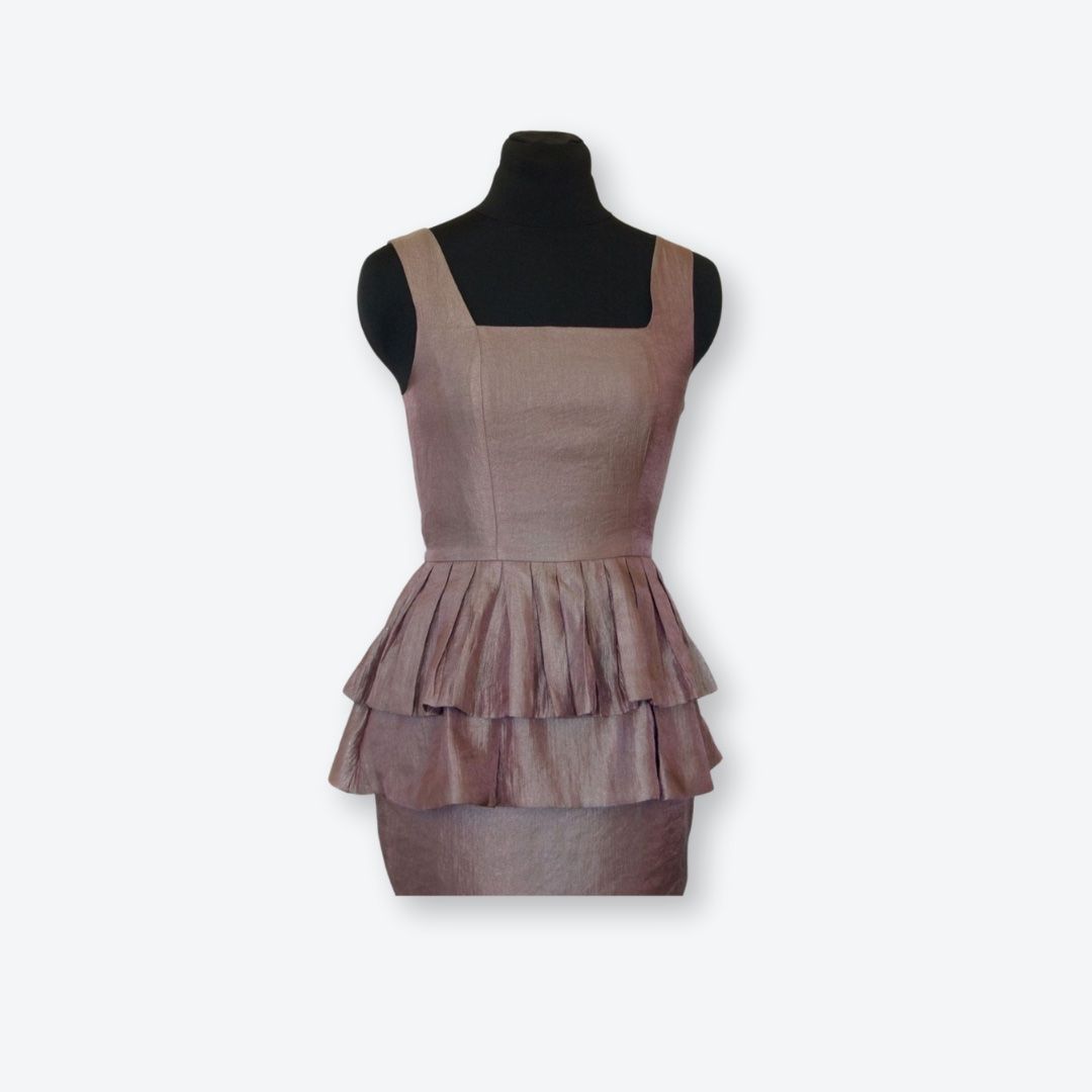 Vestiti: Kleid in Metallic-Bronze, Gr. 34 – Usato da Oberkirch LU venduto da petitefashion 2