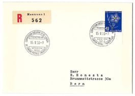 1950 Pro Juventute Frankatur m. Sonderstempel S.318 Montreux