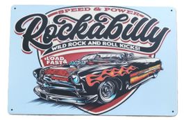 ROCKABILLY SPEED & POWER - Blechschild  (neu/OVP)