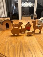 Holztiere Pferd Kuh Hund Schaf Schwein Bauernhof