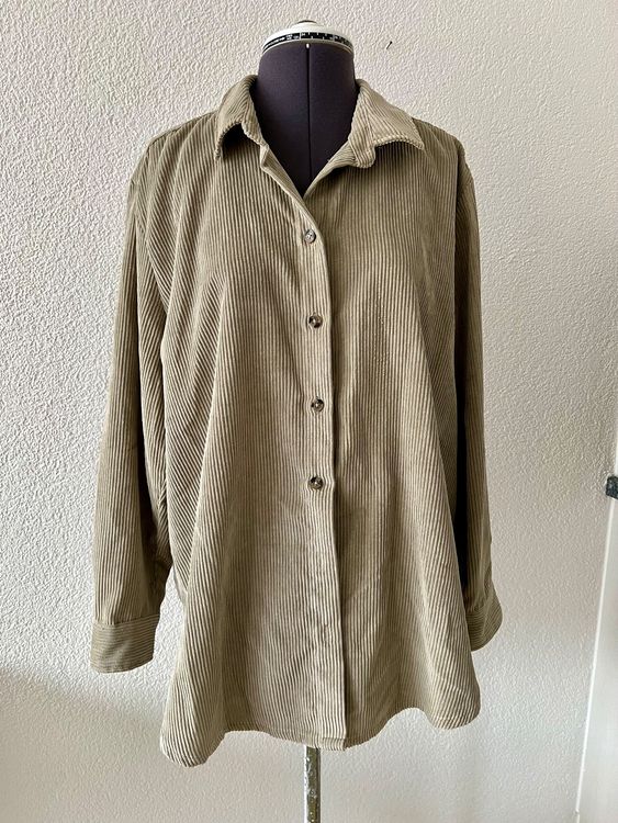 Cordbluse von H&M in Khaki 44wie neu für den Winter (Gebraucht - Main Image