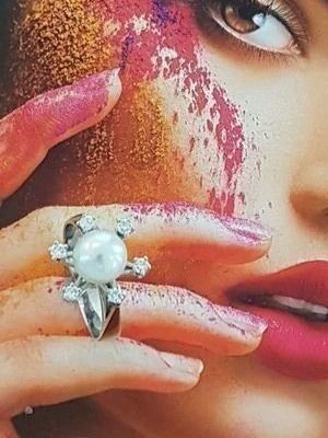 Ringe: Brillant - Perlen Ring aus 750 Weissgold – Gebraucht aus Unterägeri von Altgoldschmuck 1