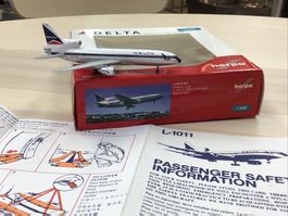 Herpa Delta L-1011 1:500 Safetycard!!!!!!!!