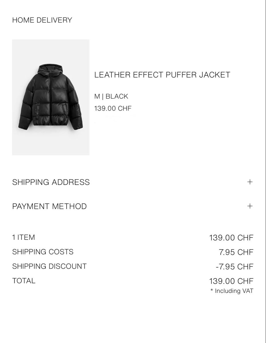 Zara Jacken: ZARA Leather Effect Puffer Jacket M Black – Neu (gemäss Beschreibung) aus Zürich von Seefeld62 4