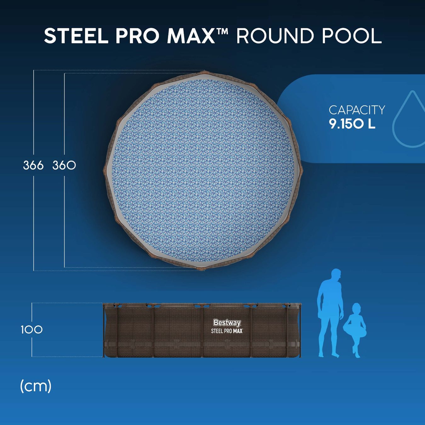 Bestway Piscine: Bestway Pool Set Rattan-Optik 366 x 100 cm – Usato da Meilen venduto da Supernovlicum 3