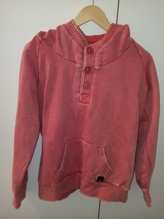 Toller Bench Sweater mit Kapuze, in alt Rose, Grösse L.