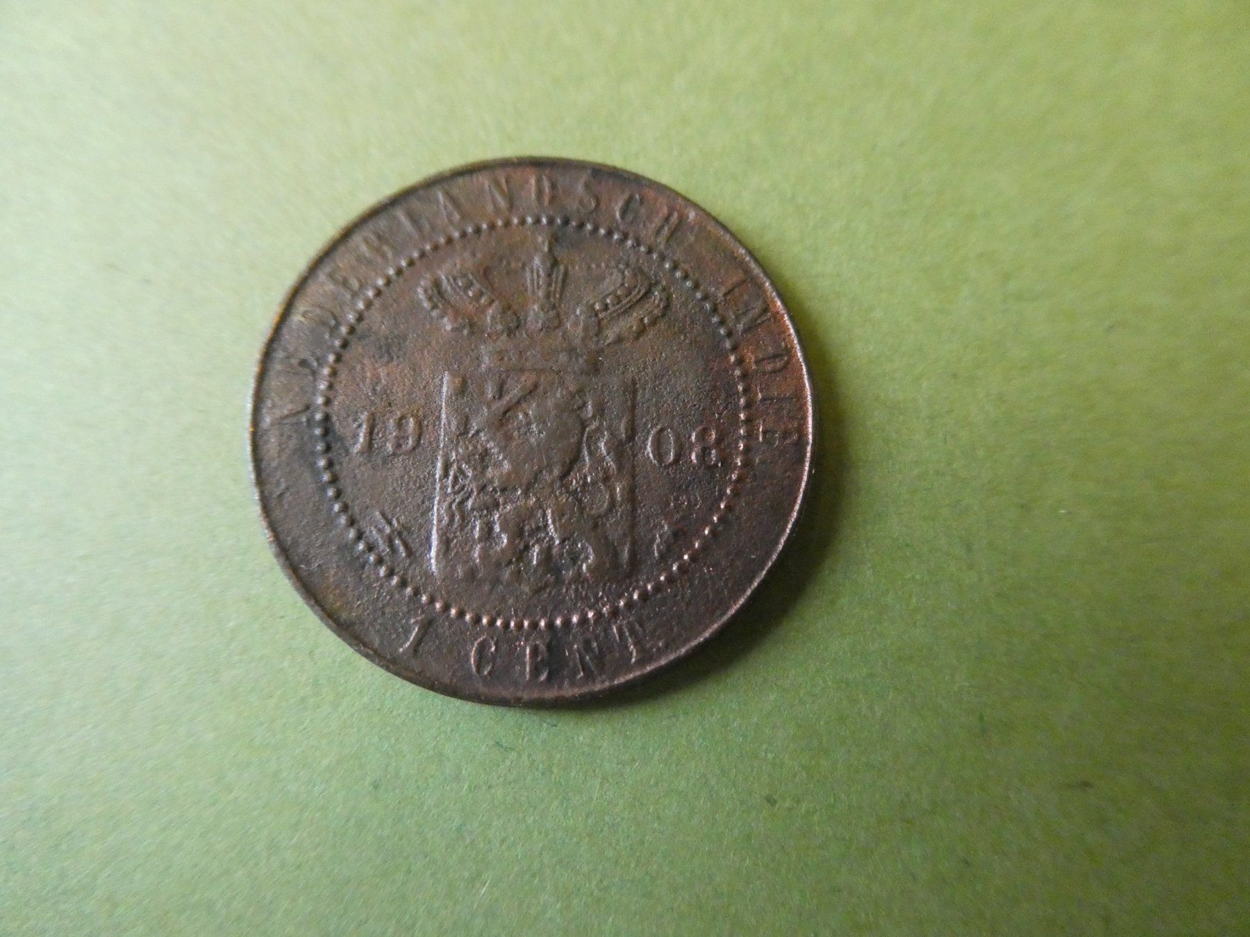 Tutti le monete: Niederländisch-Indien 1908, 1 Cent – Usato da Hinterforst venduto da Rohusri