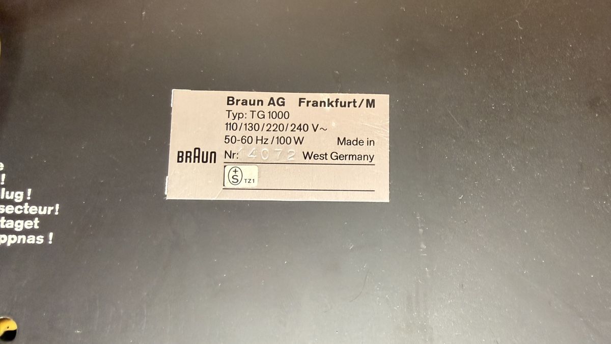 Braun Appareils à bandes: Braun TG1000 Tonbandgerät  – Défectueux à Wallisellen par Ada92 3