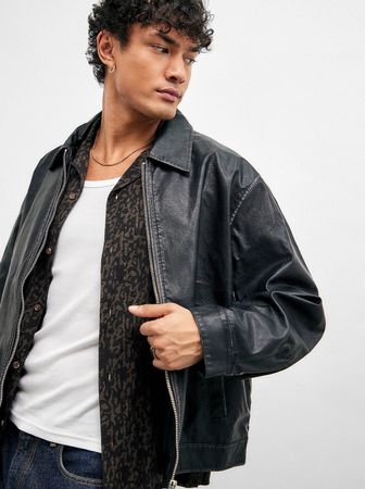 Kunstleder Jacke Gr. L