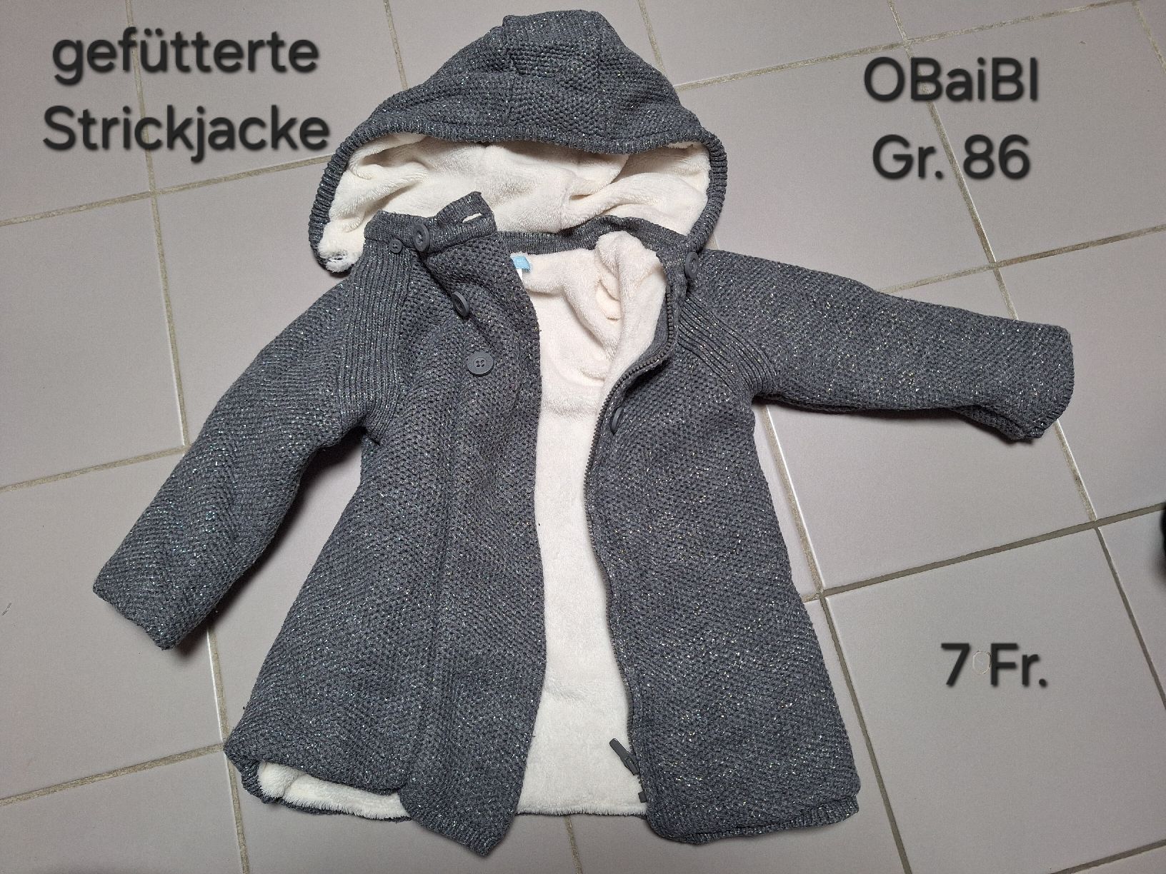 Jacken & Mäntel: gefütterte Strickjacke 86 – Gebraucht aus Sissach von Nothing123