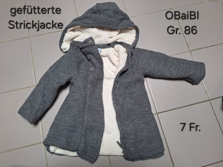 gefütterte Strickjacke 86