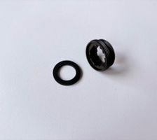 Neu! 3x Gewinde Adapter mit Dichtung, Kunststoff, schwarz