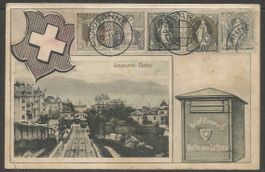 Carte P de 1914 ( Lausanne & Ouchy )