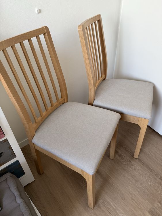 Stühle Ekedalen Ikea, Eiche und Hellgrau, selten gebraucht