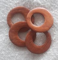 4 anneaux en bois asymétriques pour bijoux et bricolages