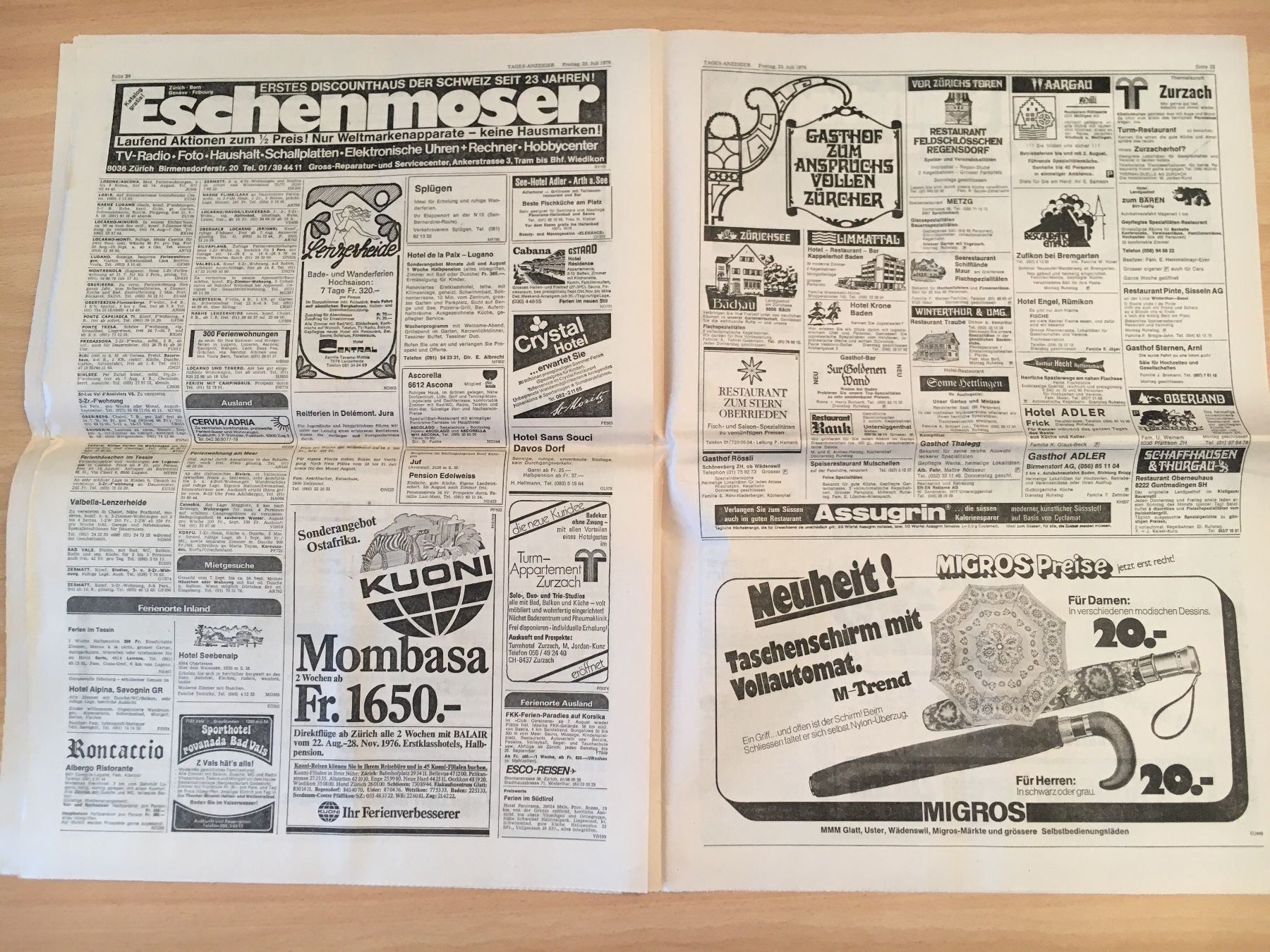 Zeitschriften & Magazine: Tagesanzeiger vom 23. Juli 1976 – Gebraucht aus Luzern von Jiggy_8898 5
