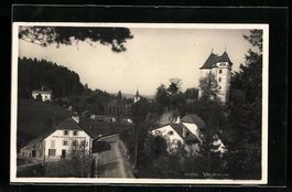 Valangin, Strassenpartie aus der Vogelsc