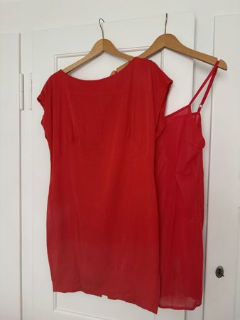 Sommerkleid aus Cupro mit Unterkleid, 38