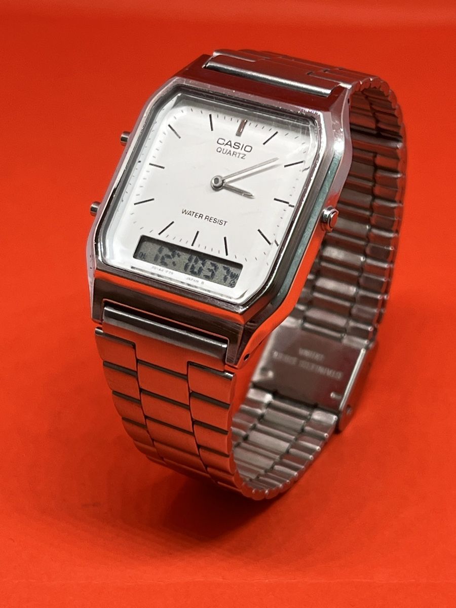 Casio AQ 230 Dual Time Vintage Klassiker Läuft (Gebraucht) in