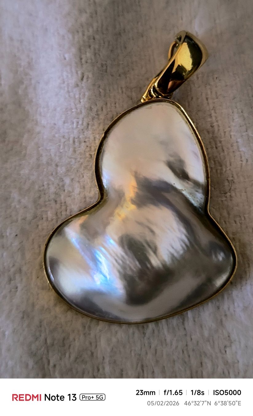 Catenine: pendentif en or jaune et perle Australienne – Nuovo (secondo la descrizione) da Genève venduto da tur_r7fr 3
