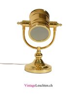 Goldene Vintage Schreibtischlampe Retro Design Leuchte