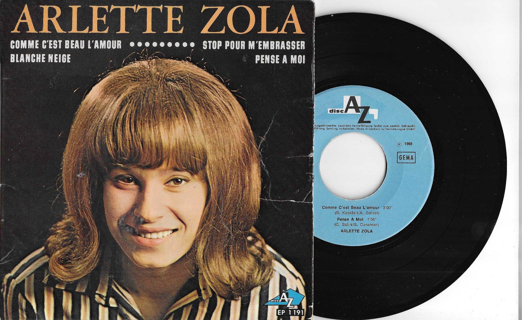 Dischi in vinile: Arlette Zola EP - Stop pour m'embrasser – Usato da Savagnier venduto da Ne2065