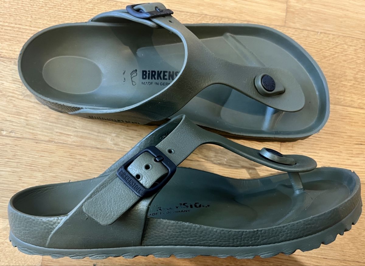 Birkenstock Scarpe da donna: Birkenstock Gizeh EVA khaki – Nuovo (secondo la descrizione) da Frauenfeld venduto da Babsi77 1