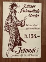 Original-Plakat, Jelmoli Seidenplüsch-Mantel Poster, ca.1930