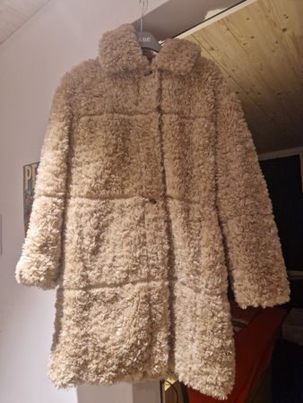 H&M Mantel in Beige Teddyfell Optik guter Zustand