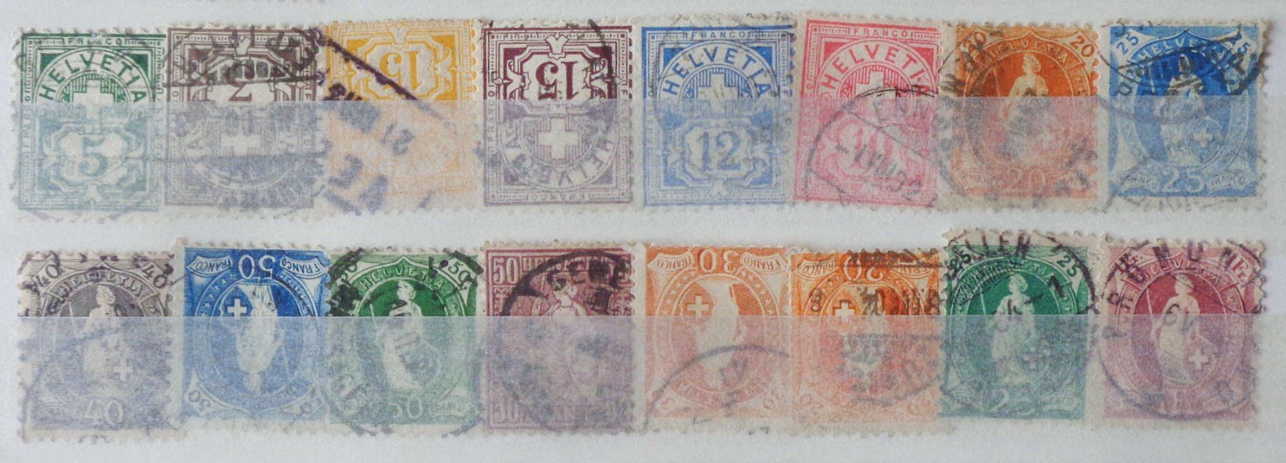 Alle Briefmarken: SUISSE: Chiffre, Hélvétie debout, O, condition variable – Neu (gemäss Beschreibung) aus Le Locle von timbrettino