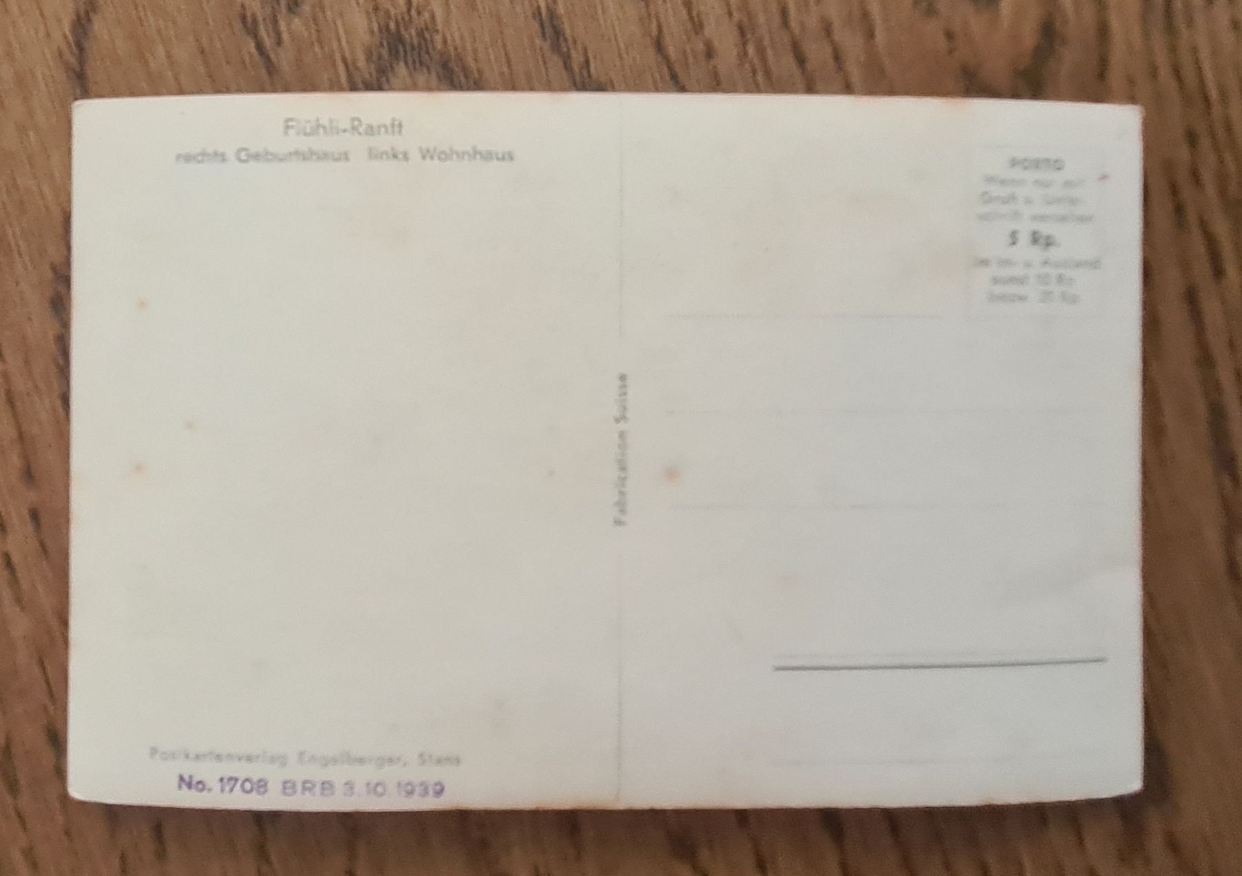 Cartes postales: alte Karte Flühli Ranft – D'occasion à Ebikon par Donar50 2