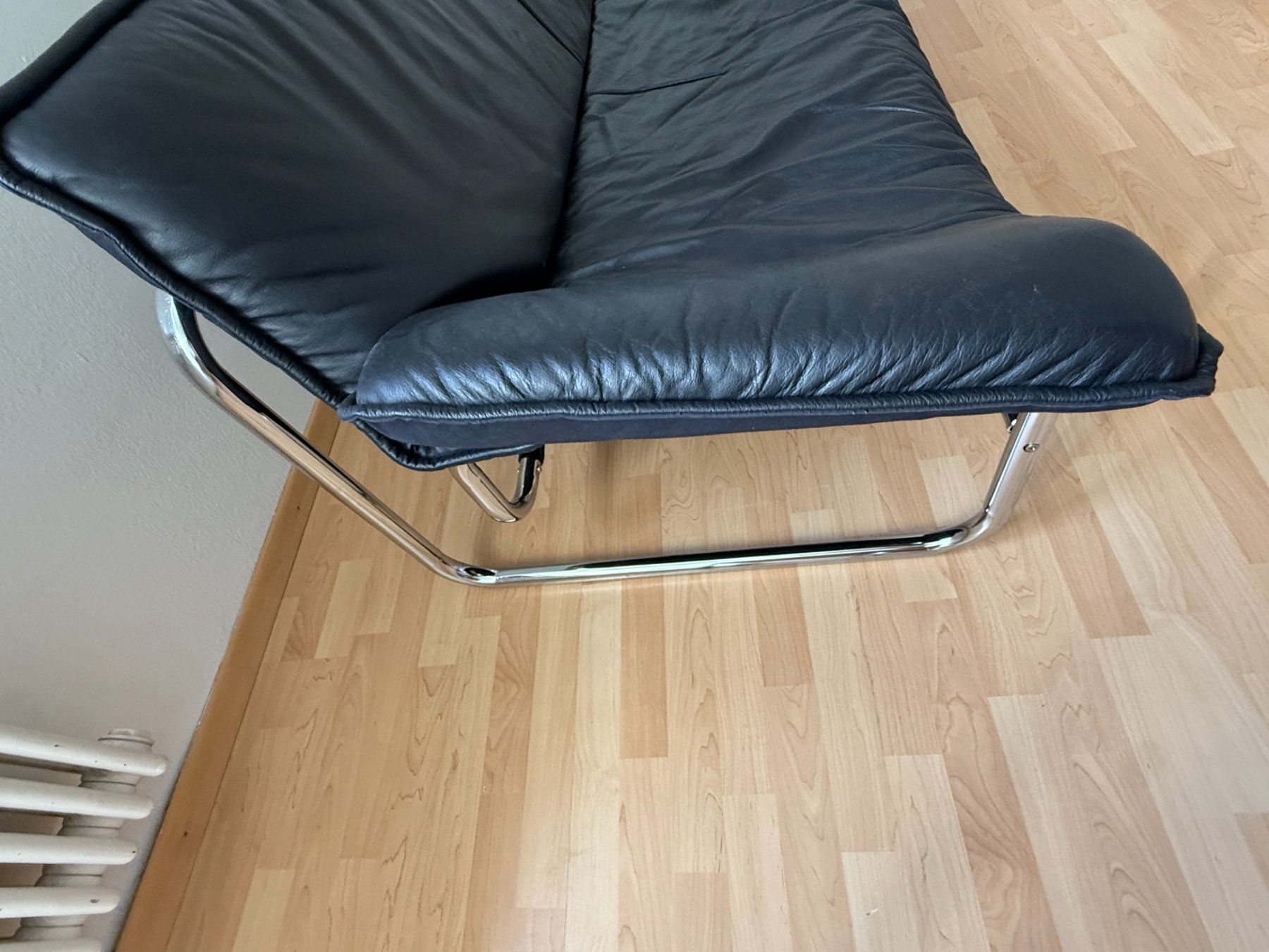 Interio Divani: schwarze Ledercouch / schwarzes Ledersofa – Usato da Zürich venduto da Djdaniel 2