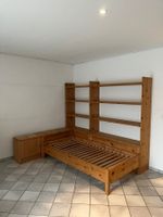 Möbelset aus massivem Holz/Arve (Bett, Regal & Aufbewahrung)
