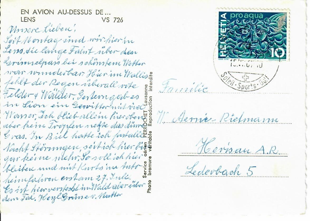 Cartoline postali: Lens – Usato da Hochdorf venduto da Ziegel-16 1