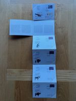 5 enveloppes FDC Pro Aéro 1981, différents vol Swissair