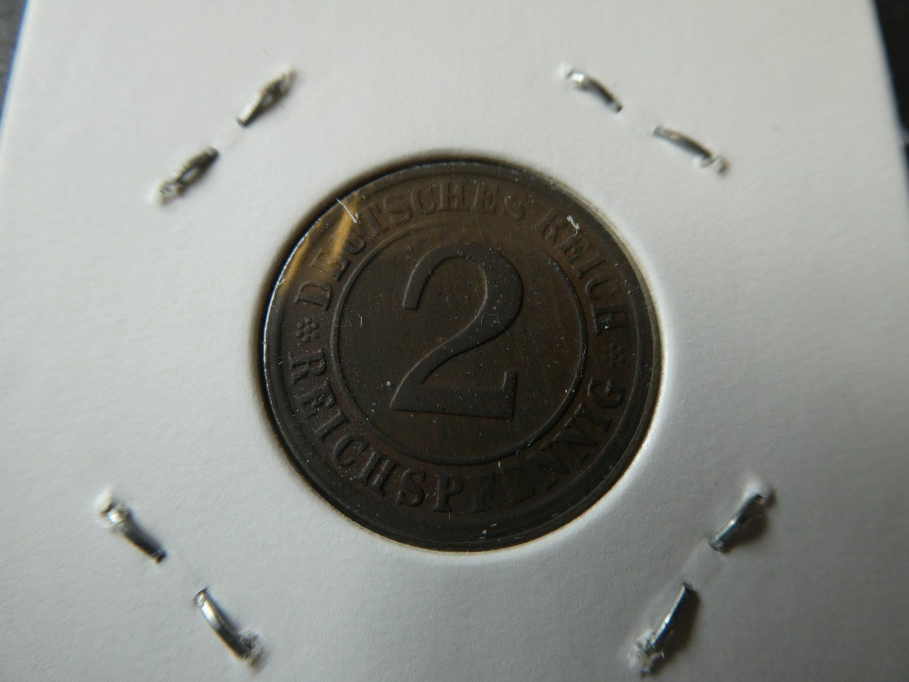 Toutes les monnaies: Dt. Reich 1924 D, 2 Reichspfennig – D'occasion à Hinterforst par Rohusri 1