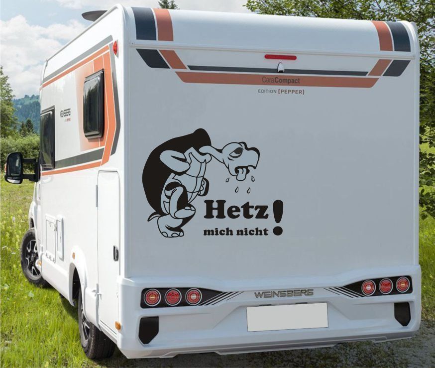 Autoaufkleber Hetz Mich Nicht ! Wohnmobil Wohnwagen Camper Caravan Sticker