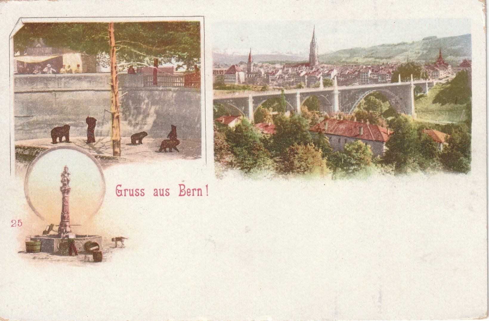 Ansichtskarten: 5 verschiedene antike Ansichtskarten von Bern – Gebraucht aus Rupperswil von Ema10