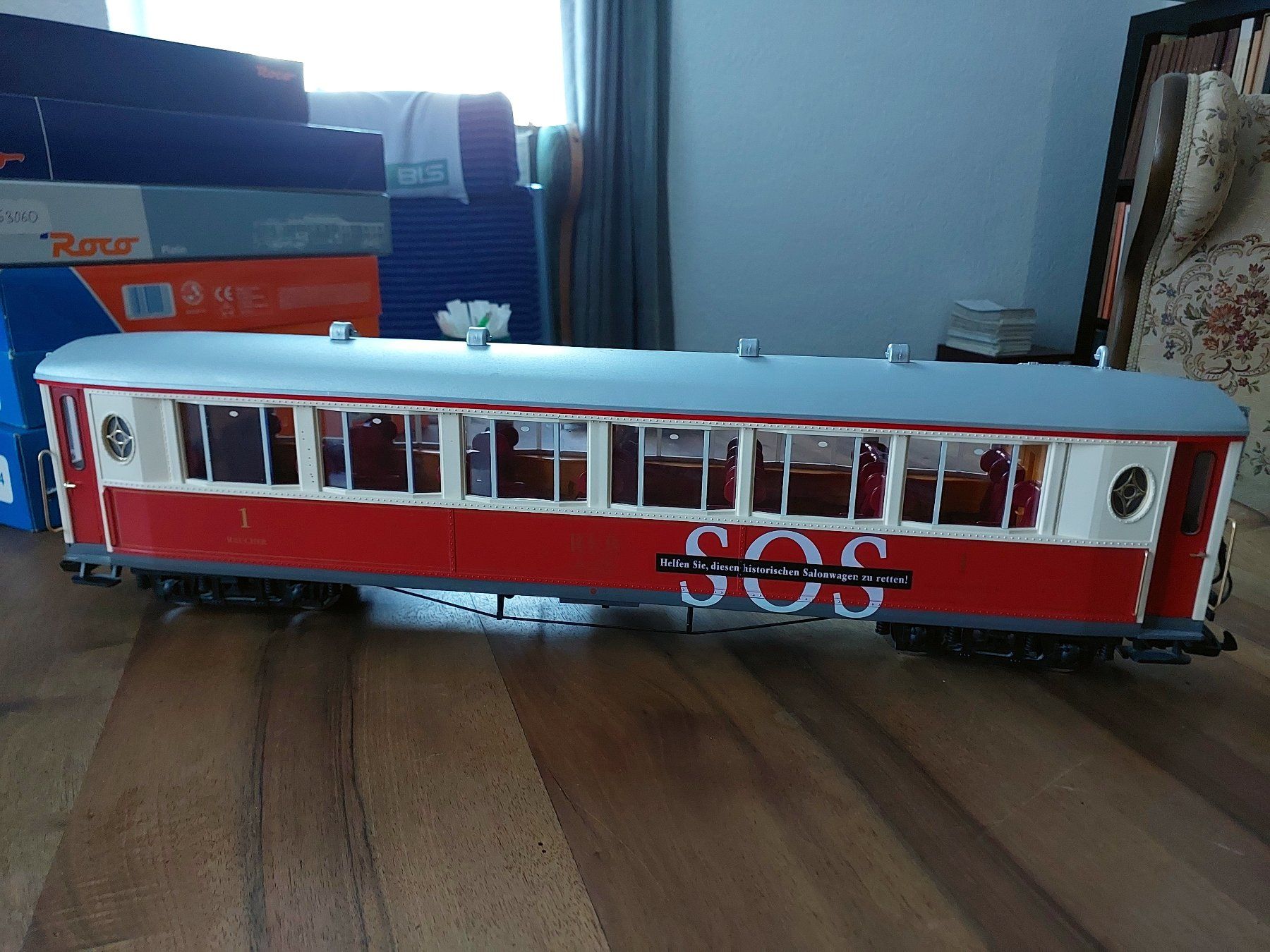 LGB Modellini di ferrovie: LGB - RhB Salonwagen As 1143 Alpine Classic Pullman Express – Usato da Schönenwerd venduto da Steidi 3