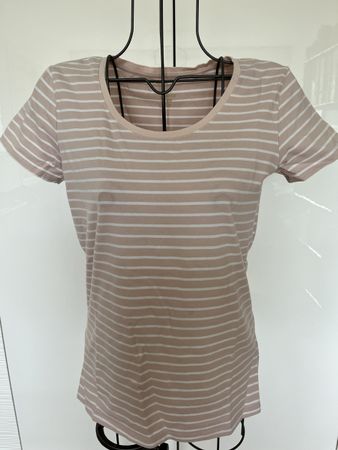 T-Shirt beige/blanc