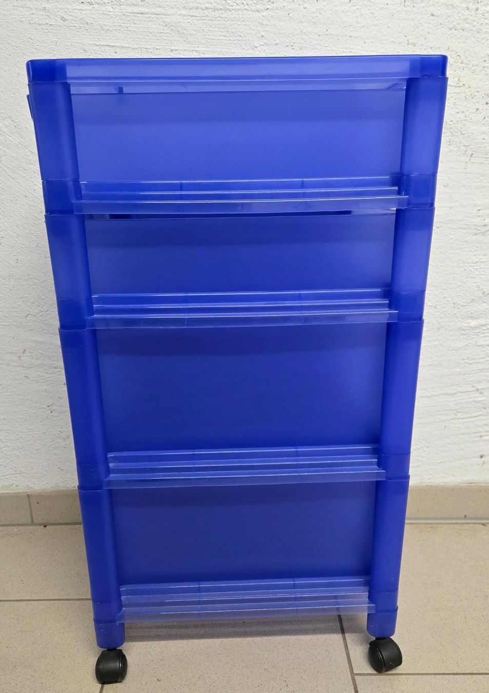 Banconi: Blauer Rollcontainer Schubladenelement Kunststoff – Usato da Rheinsulz venduto da Dred 2