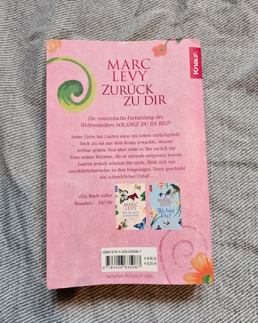 Libri: Zurück zu dir: Roman von Marc Levy – Usato da Füllinsdorf venduto da Sunnebliemli7 1