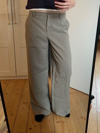 weite Hose M, baggy, kariert, Anzugshose