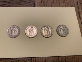 Schweizer Münzen, 50 Rp.-Silber