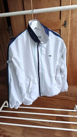 Lacoste Vintage Jacke Weiss/Blau, Gr.42 Top Zustand!
