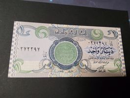 Antike Irak-Banknote 1 Dinar, Sammlerstück