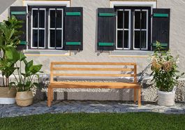 Weishäupl Gartenbank massiv teak