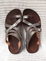 CYDWOQ Sandalen Zehentrenner Gr.38 Leder, Goa Hippie