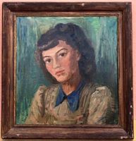 Porträt einer jungen Dame, Oel auf Leinwand, signiert 🖼️